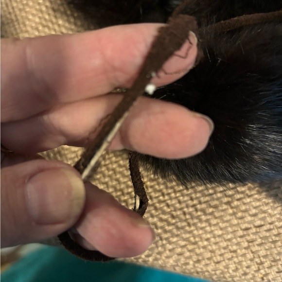 Coach 7.5B knee high brown suede boots with rabbit fur trim, good used condition - Picture 6 of 6